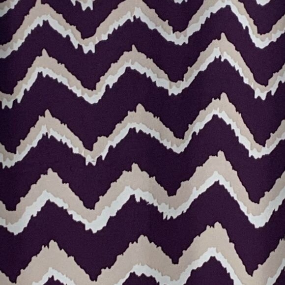 Luxology Purple Chevron Stripe Shift Dress Size 8 - Picture 9 of 11
